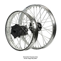 SMPro Wheel Set for Suzuki DR 650 1996-2021 Silv/Black ADV J1100737 READ DESC