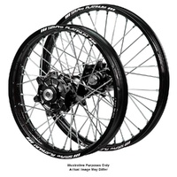SMPro Wheel Set for BMW F 800 GS 2006-2018 Black/Silv ADV J1100767 READ DESC