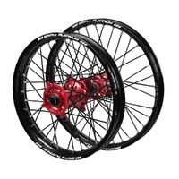 SM Pro Wheel Set for Husqvarna TC 85 Red/Black/Silv Junior MX J1102614 READ DESC
