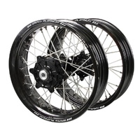 SMPro Wheel Set KTM 300 EXC-E 2007-2008 Black/Silv SuperMoto J1102761 READ DESC