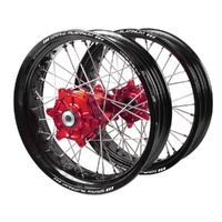 SMPro Wheel Set GasGas EC 300 2021-2026 Red/Black/Silv S/Moto J1102766 READ DESC