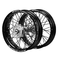 SMPro Wheel Set for KTM 525 SX 2003-2006 Silv/Black SuperMoto J1102768 READ DESC