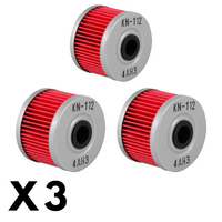 3 Pack K&N Oil Filter for Kawasaki KLX140RF Full Size Wheel 2023-2024