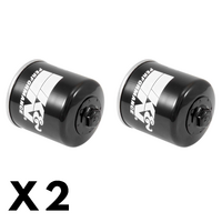 2 Pack K&N Oil Filter for Kawasaki Mule 3010 KAF620 Trans 4WD 2005-2008