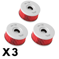 3 Pack K&N Oil Filter for Suzuki DR400S 1980-1982