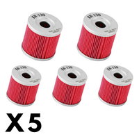 5 Pack K&N Oil Filter for Kawasaki KFX400R 2WD 2003-2007