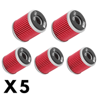 5 Pack K&N Oil Filter for Yamaha WR250F 2009-2024