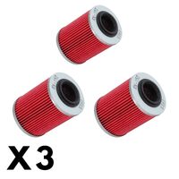 3 Pack K&N Oil Filter for Can Am Commander XT 1000R 2022-2023