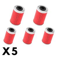 5 Pack K&N Oil Filter for Beta RR400 4T 2005-2009 (KN155)