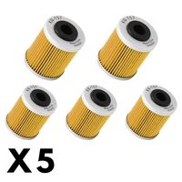 5 Pack K&N Oil Filter for Beta RR525 4T 2005-2009 (KN157)