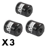 3 Pack K&N Oil Filter for Aprilia 125 Sport City One 2008