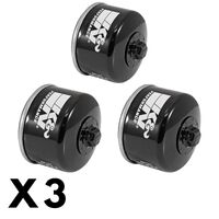 3 Pack K&N Oil Filter for Aprilia 500 Atlantic 2002-2004