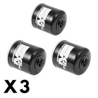3 Pack K&N Oil Filter for Kawasaki ZX14 ABS 2013
