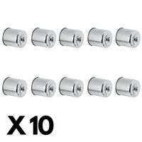 10 Pack Chrome K&N Oil Filter for Honda GL1500 Goldwing SE 1988-1989