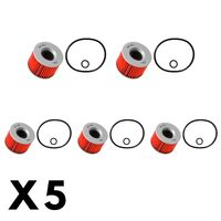 5 Pack K&N Oil Filter for Kawasaki ZRX1200S 2001-2005
