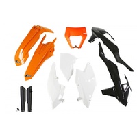 UFO Complete Plastic Kit for KTM EXCF 350 2017-2019 W/Light Shroud523FE999W