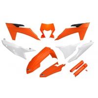 UFO Complete Plastic Kit for KTM EXCF 250 2024-2025 Black/Orange 