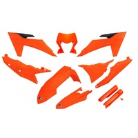 UFO Comp Plastic Kit for KTM EXC 250/XC W250-EXCF 250/XCF W250 2024-2025 Orange 