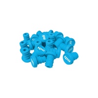 ODI Scooter Refill Pack-20 Push In Plugs Cyan-White Logo
