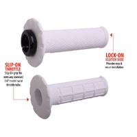 ODI Universal MX Half Waffle Lock On W/ Slip Grip White (Pro Soft)