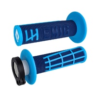 ODI MX V2 Emig 2.0 Lock On Grip Navy/Cyan 2T/4T