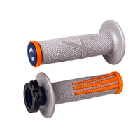 ODI MX V2 Emig Pro Lock On Grip Grey/Orange 2T/4T
