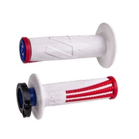 ODI MX V2 Emig Pro Lock On Grip White/Red/Blue 2T/4T