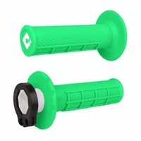 ODI MX Half Waffle Lock On Grip Flo Green-2T/4T