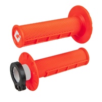 ODI MX Half Waffle Lock On Grip Flo Orange-2T/4T