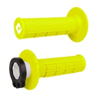ODI MX Half Waffle Lock On Grip Flo Yellow-2T/4T