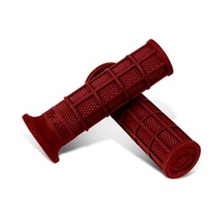 ODI Road V-Twin Full Waffle Single Ply Grip Hart Luck Dark Red 1"