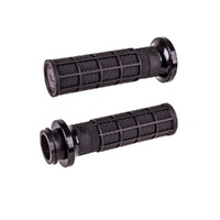 ODI Road V-Twin Full Waffle Lock On Grip Hart Luck Blk/Blk Hd 08+ Tbw