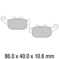Ferodo Rear Brake Pads for Honda CBR400RR (NC23) 1987-1989 (P0)