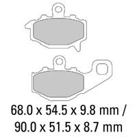 Ferodo Rear Brake Pads for CF Moto 650NK (LAMS) 2012-2014 (P0)
