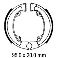 Ferodo Rear Brake Shoes for Honda NC50 (Express) 1980-1983