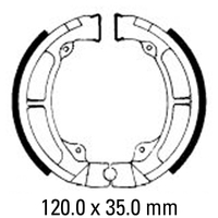 Ferodo Rear Brake Shoes for Kawasaki KLR250 1985-1987