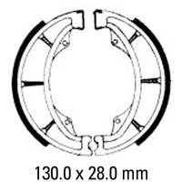 Ferodo Rear Brake Shoes for Kawasaki KLX250 1980-1983