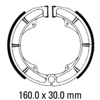 Ferodo Rear Brake Shoes for Suzuki LS650 (Savage) 1986-1989