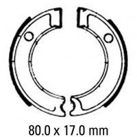 Ferodo Rear Brake Shoes for Yamaha QT50 1980-1983