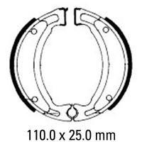 Ferodo Rear Brake Shoes for Yamaha RT100 1994-2000