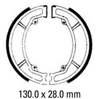 Ferodo Rear Brake Shoes for Yamaha DT100 (Big Wheel) 1974-1977