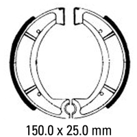Ferodo Rear Brake Shoes for Yamaha XT500 1976-1981