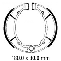 Ferodo Rear Brake Shoes for Yamaha XS-1 (Kick Start only) 1969-1971
