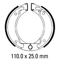 Ferodo Rear Brake Shoes for Yamaha DT50 1988-1989