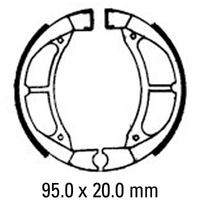 Ferodo Rear Brake Shoes for Yamaha SA50 (Passola) 1979-1983