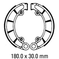 Ferodo Rear Brake Shoes for Honda CB500T 1976-1977