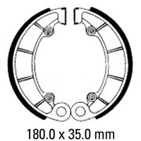 Ferodo Rear Brake Shoes for Honda TRX350 1986
