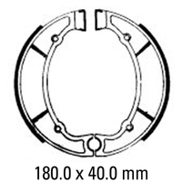Ferodo Rear Brake Shoes for Yamaha XJ550R 1981