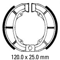Ferodo Rear Brake Shoes for Derbi 50 Predator (Air Cooled) 1999-2001