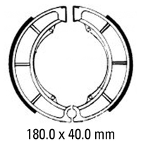 Ferodo Rear Brake Shoes for Suzuki RE5 (Rotary) 1977
